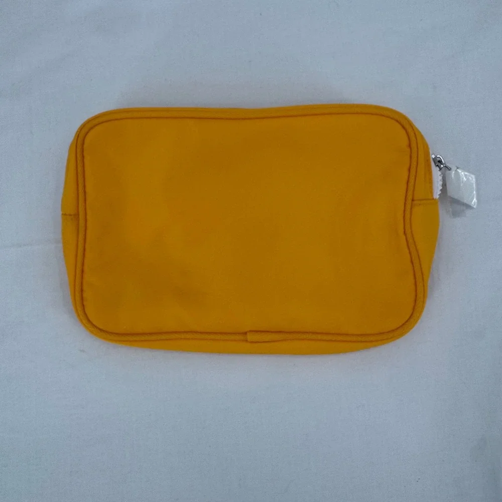 Sol de Janeiro Sunshine Yellow Makeup Bag Embroidered Nylon Travel Case New!